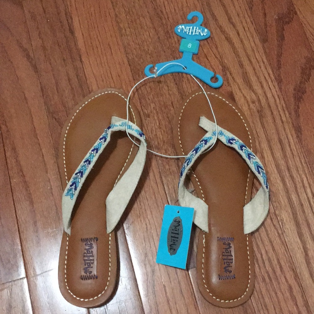 Beaded flip flops